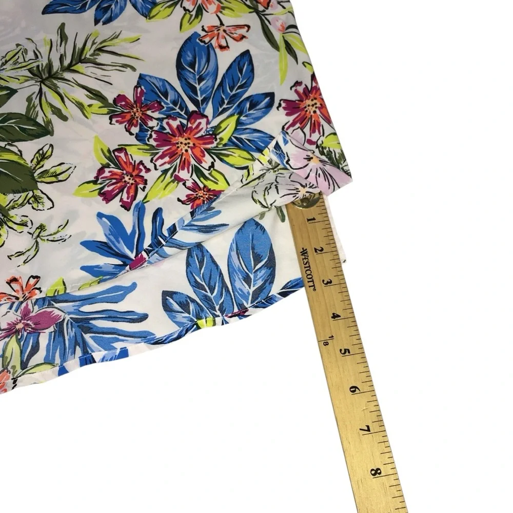 Time and Tru Sleeveless Floral V-Neck Lightweight Top - Women’s Large 12/14 - Picture 9 of 11